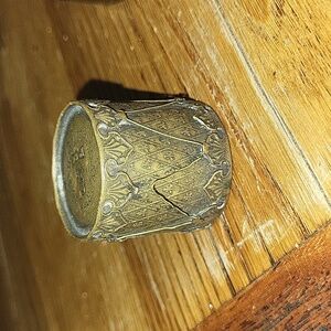 Rare Antique Brass Needle Holder